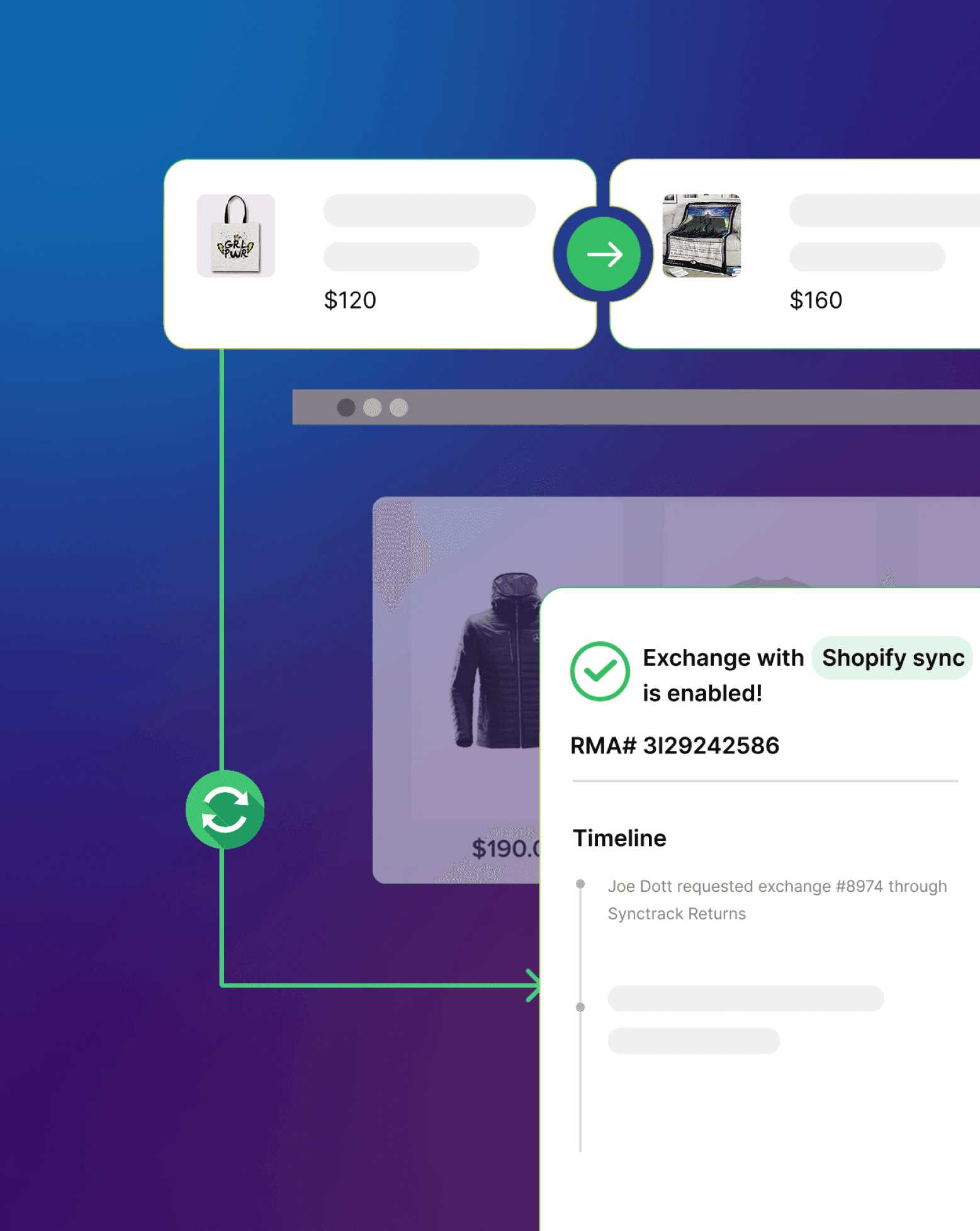 Synctrack Returns & Exchanges feature preview