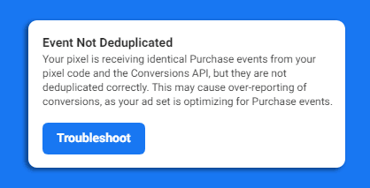 The most common errors with the Conversion API event