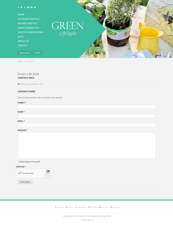  GreenLiving joomla template - contact page
