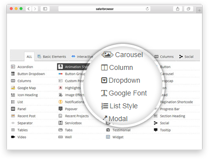 Bootstrap shortcodes