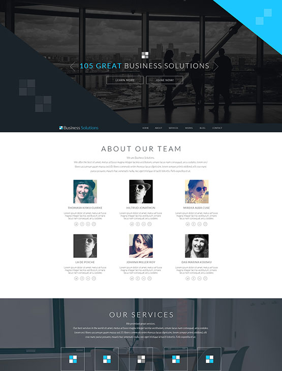 Joomla business onepage home page